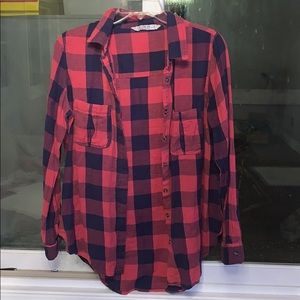 Red and blue flannel